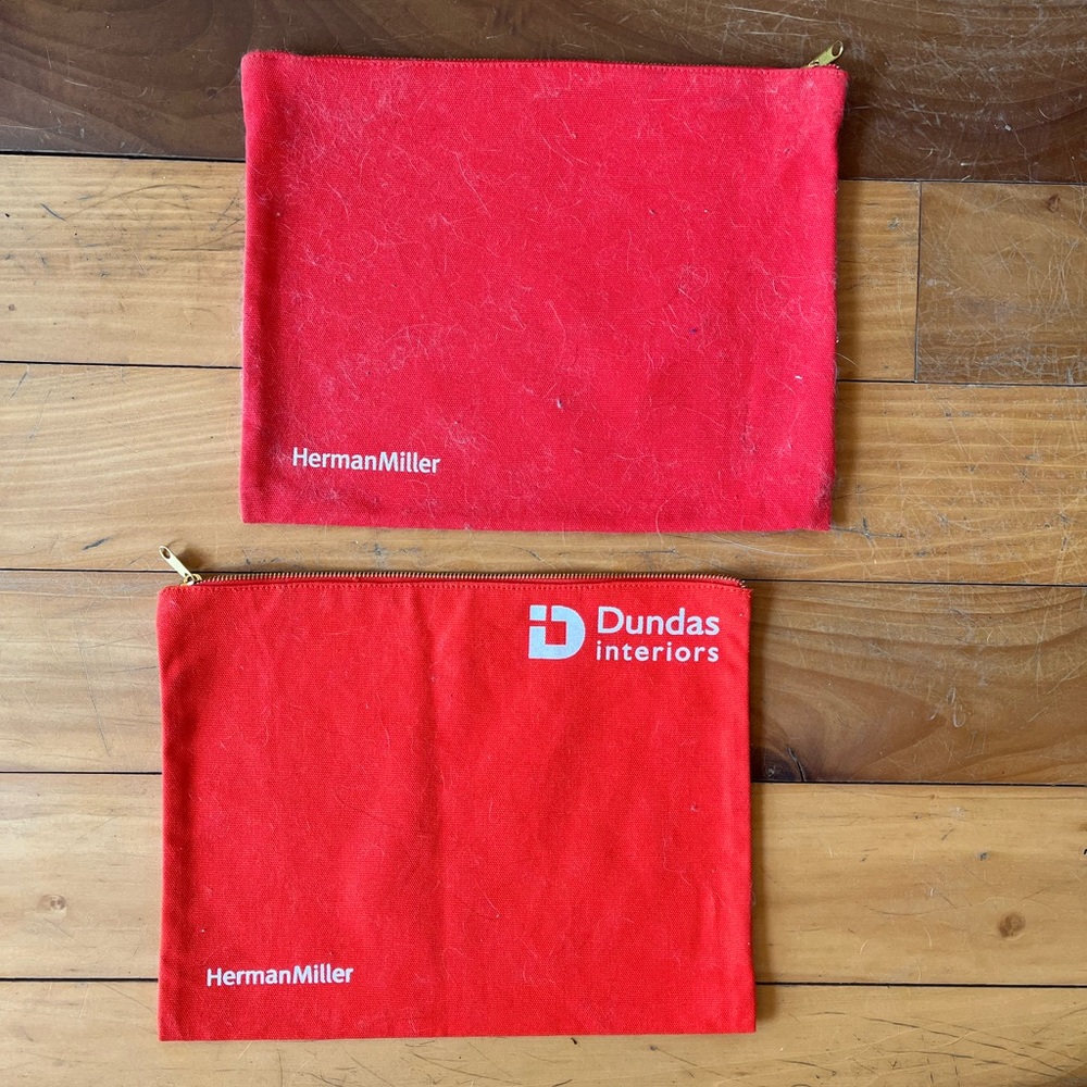 Red Zippered Pouch - Herman miller canvas bags